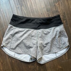 Lululemon Athletica Black and Gray Athletic Shorts